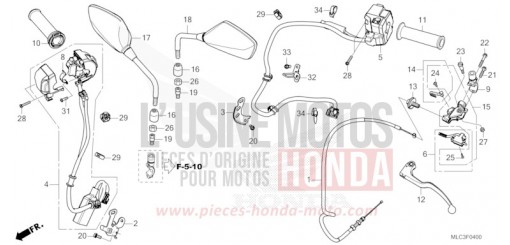 HANDLE SWITCH/GRIP/CABLE/MIRROR XL750P de 2023